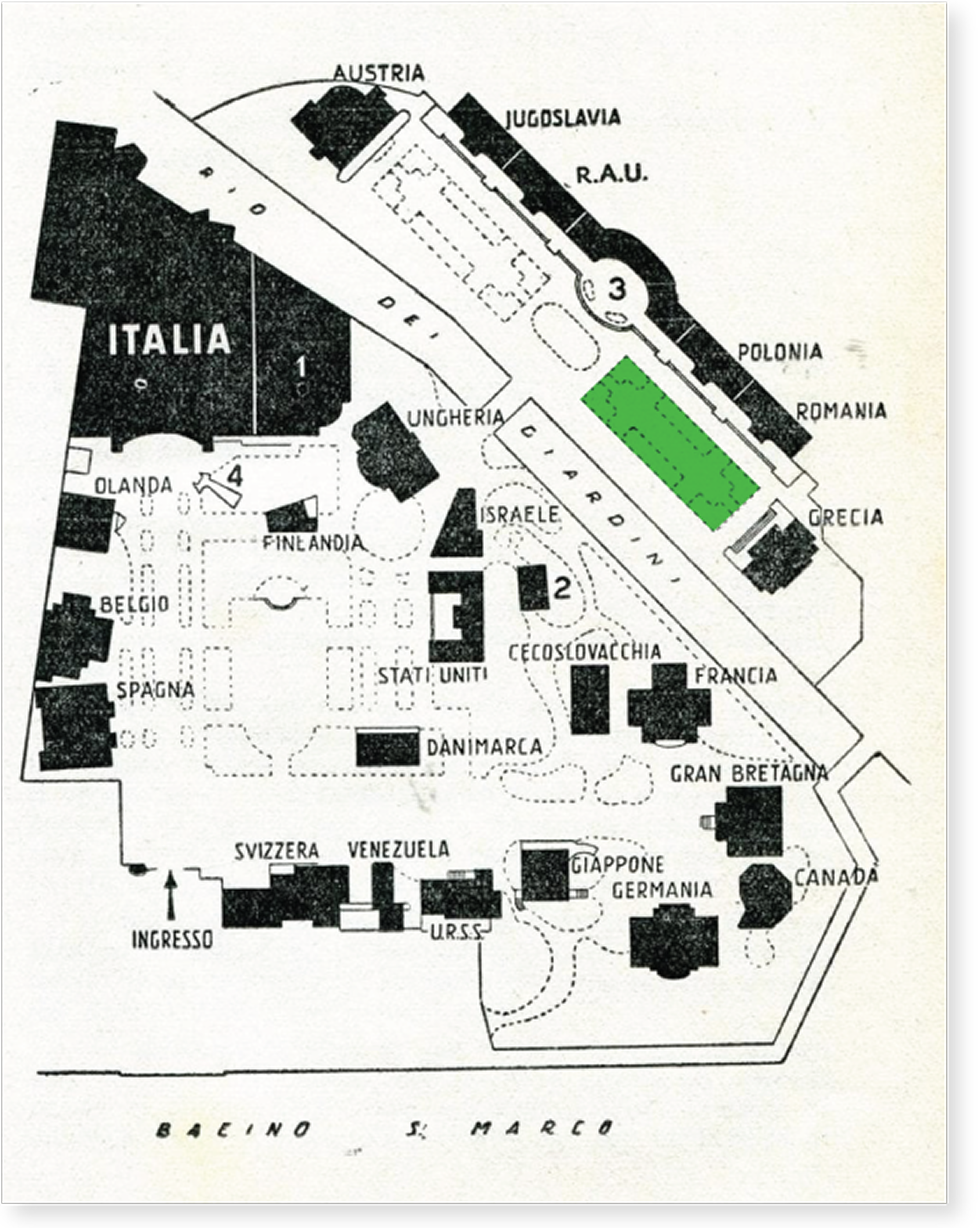Installation in Venice site plan